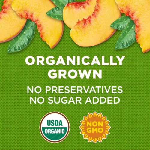 Organic Yellow Cling Sliced Peaches No Sugar Added - 15oz Can (Pack of 4) | Simple Truth Brand | Healthy Snack, Smoothie Ingredient & Dessert Topping