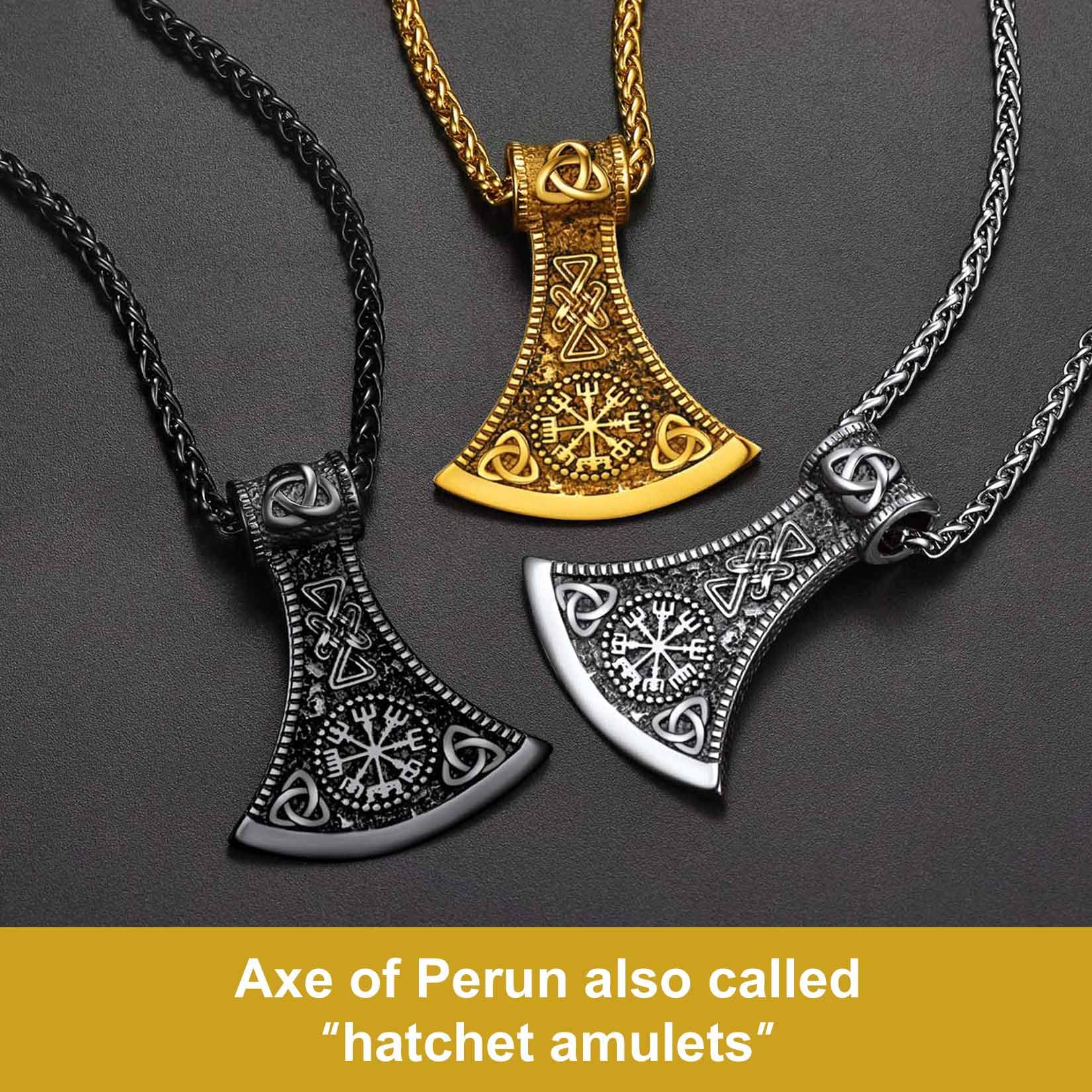 ChainsProMax Solid Norse Axe Necklace - Viking Jewelry with Stainless Steel/Gold Plated/Black Chain - Perfect Gift for Men & Women - Ideal for Viking Lovers, Cosplay, and Norse Mythology Enthusiasts