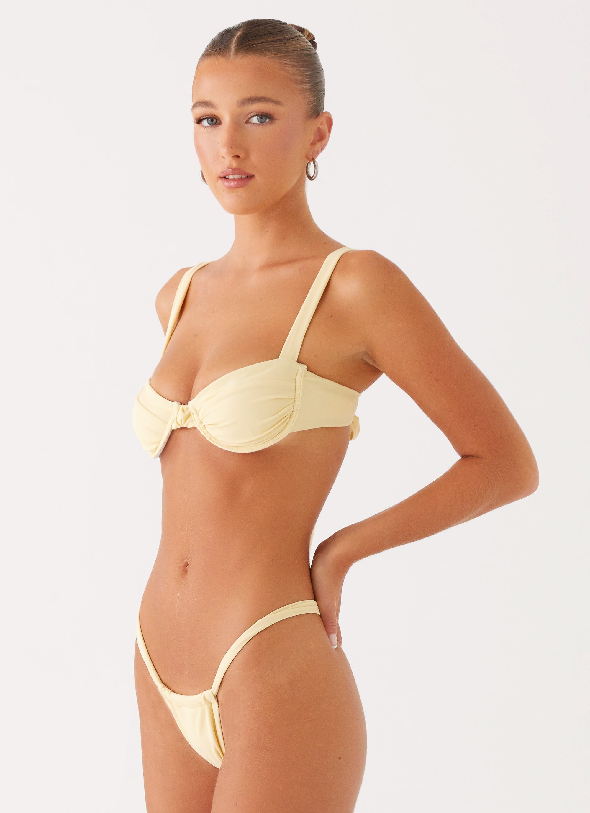 Gala Underwire Bikini Top - Women's Push Up Swimsuit in Bright Yellow | Perfect for Beach, Pool & Summer Vacations