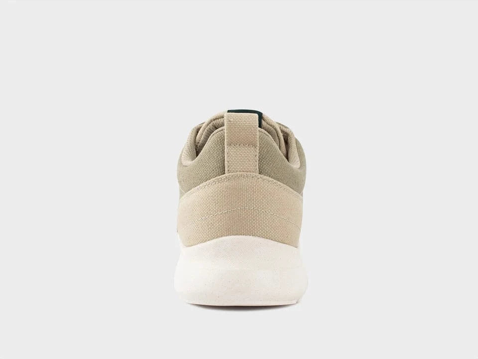 Eco-Friendly Vegan Hemp Sneakers for Men - Beige & Green | Comfortable Sustainable Shoes for Casual Wear & Outdoor Activities