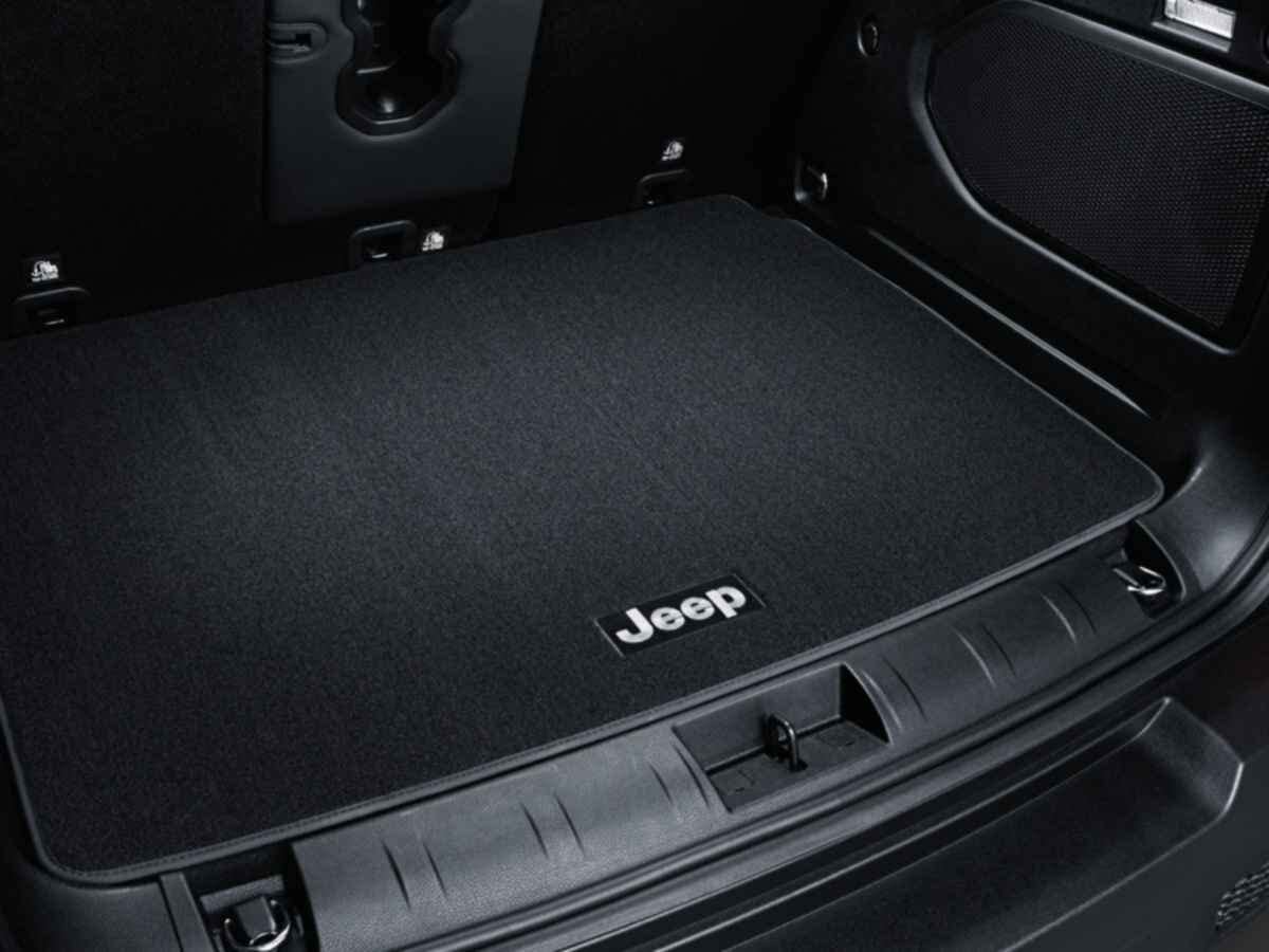 Premium Black Jeep Brand Logo Carpet Cargo Mat - Mopar 82214322 | Durable & Custom Fit for Jeep Models | Perfect for Off-Roading, Camping & Daily Commute
