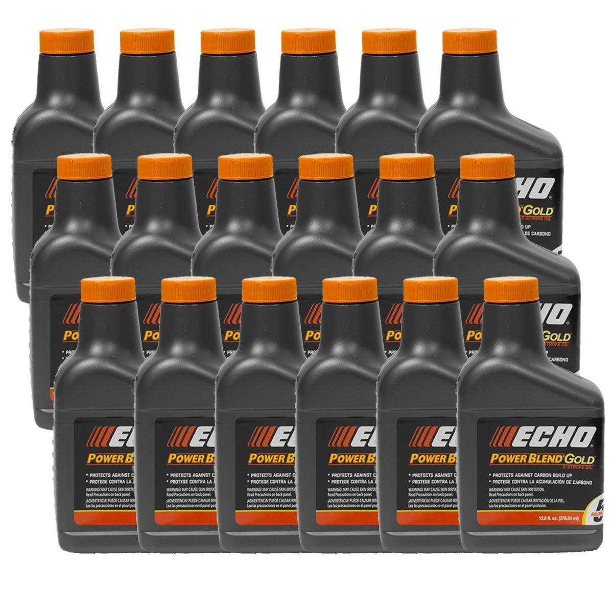 24PK Echo Oil 12.8 oz Bottles 2-Cycle Engine Mix for 5 Gallon Gas - Power Blend 6450005 for Chainsaws, Trimmers & Outdoor Power Equipment