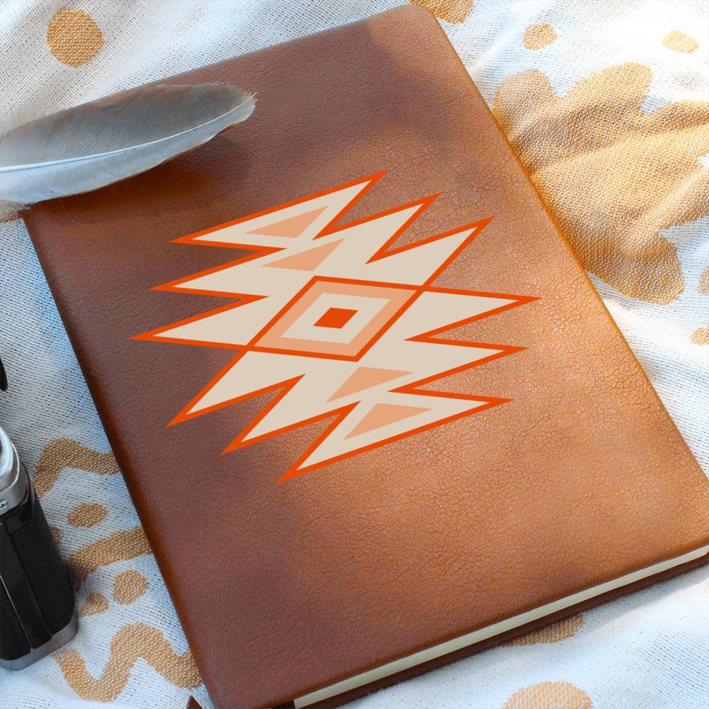 Vegan Leather Journal with Southwestern Motif - Handmade Leather Bound Notebook for Writing, Sketching & Travel Journaling - Perfect Gift for Writers & Artists