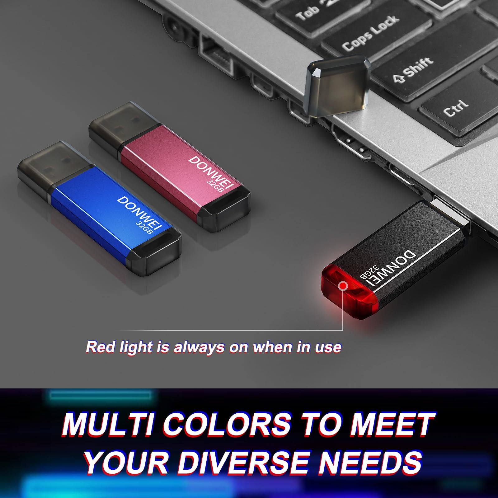 32GB USB Flash Drive 2.0 - High Speed Memory Stick with Secure Storage (Black) - Perfect for Data Transfer, Backup, School & Office Use