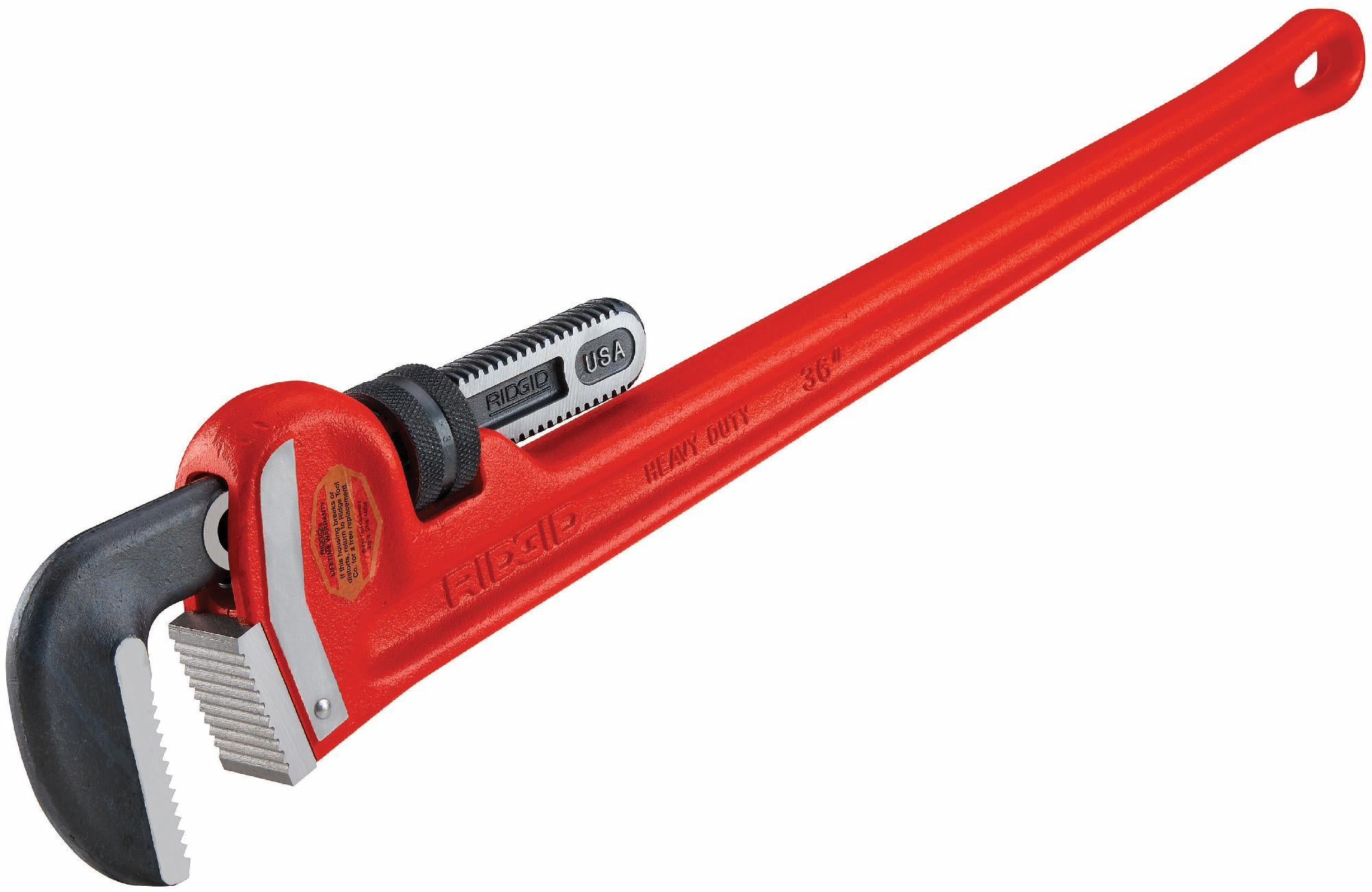 Ridgid 31010 10-Inch Heavy Duty Straight Pipe Wrench - Professional Plumbing Tool for Tightening and Loosening Pipes, Fittings, and Nuts