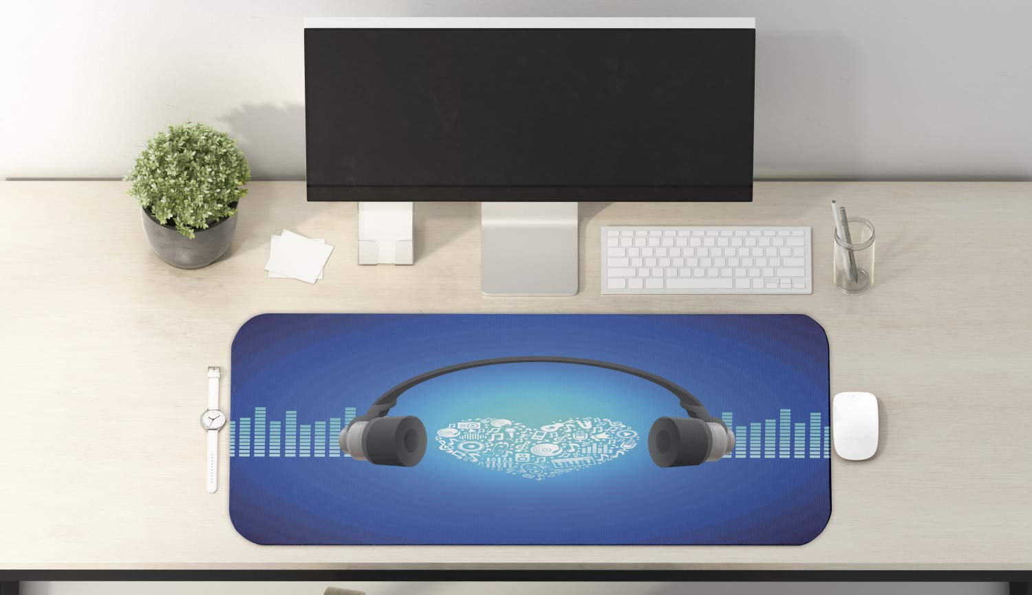 Ambesonne Music-Themed Non-Slip Gaming Mouse Pad - 31