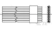 UNSHROUDED Strip Receptacle Assembly with Flying Leads - Plastic Electrical Connector (1 Pack) - Ideal for DIY Electronics, Automotive Wiring & Industrial Applications