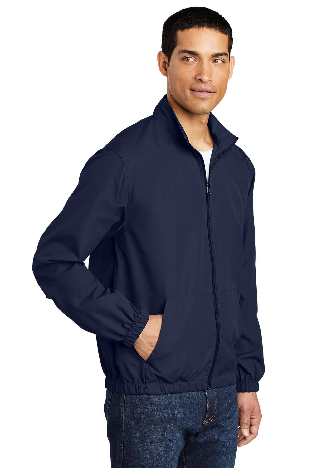 Port Authority Essential Jacket for Men & Women - Lightweight Water-Resistant Windbreaker with Zippered Pockets - Perfect for Outdoor Activities, Hiking, and Casual Wear