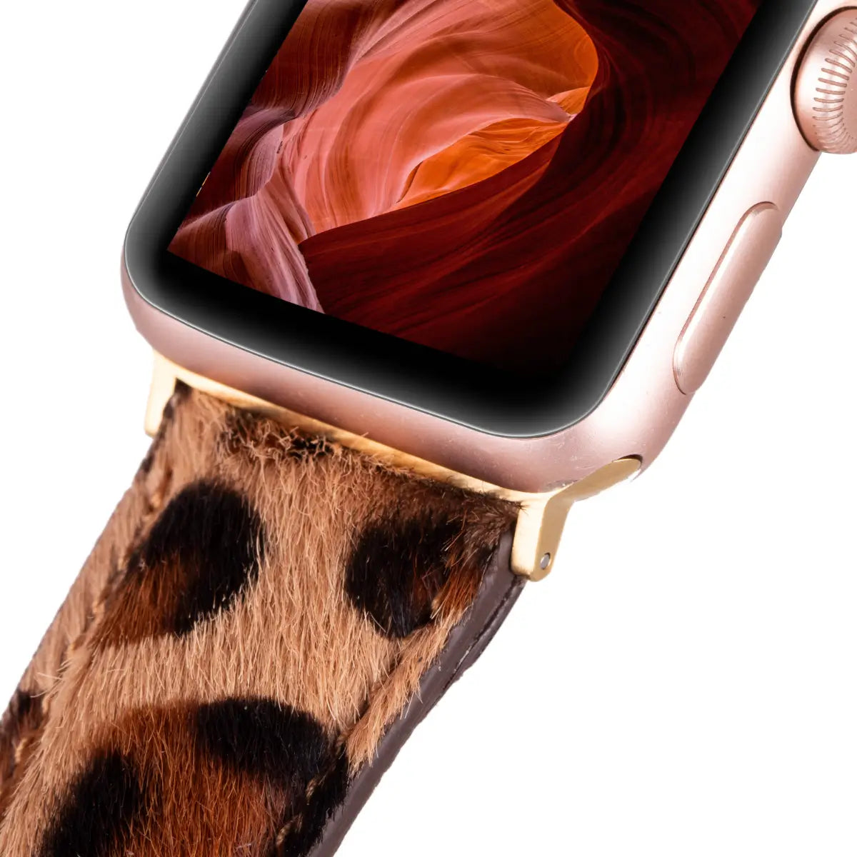 Stylish Faux Leopard Print Leather Apple Watch Band - Perfect for Fashion Accessories & Everyday Wear