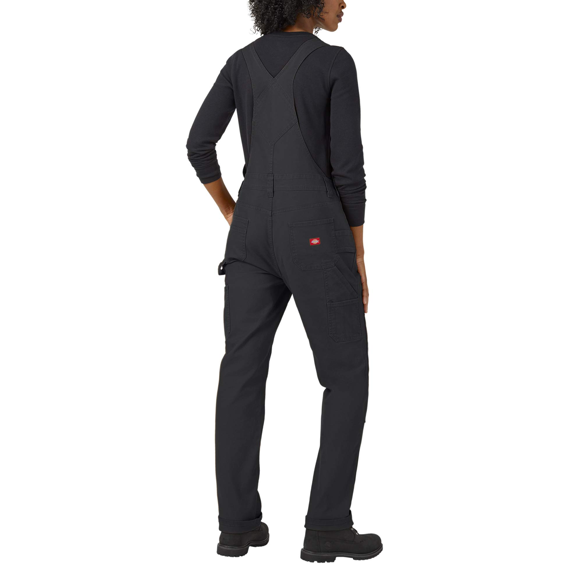 Dickies Women's Denim Double Front Bib Overalls - Durable Workwear for Farming, Construction & Outdoor Activities