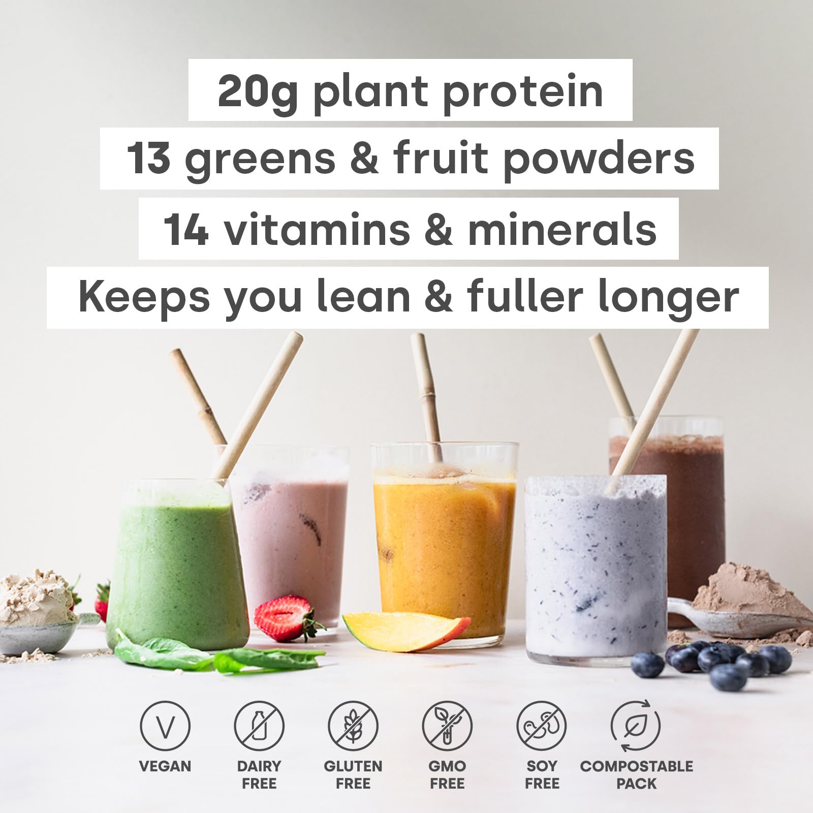 Form Superblend Vegan Protein Powder with Superfoods, Vitamins & Minerals - 20g Plant-Based Protein per Serving (Chocolate Peanut) - Post-Workout Recovery & Meal Replacement for Athletes & Fitness Enthusiasts