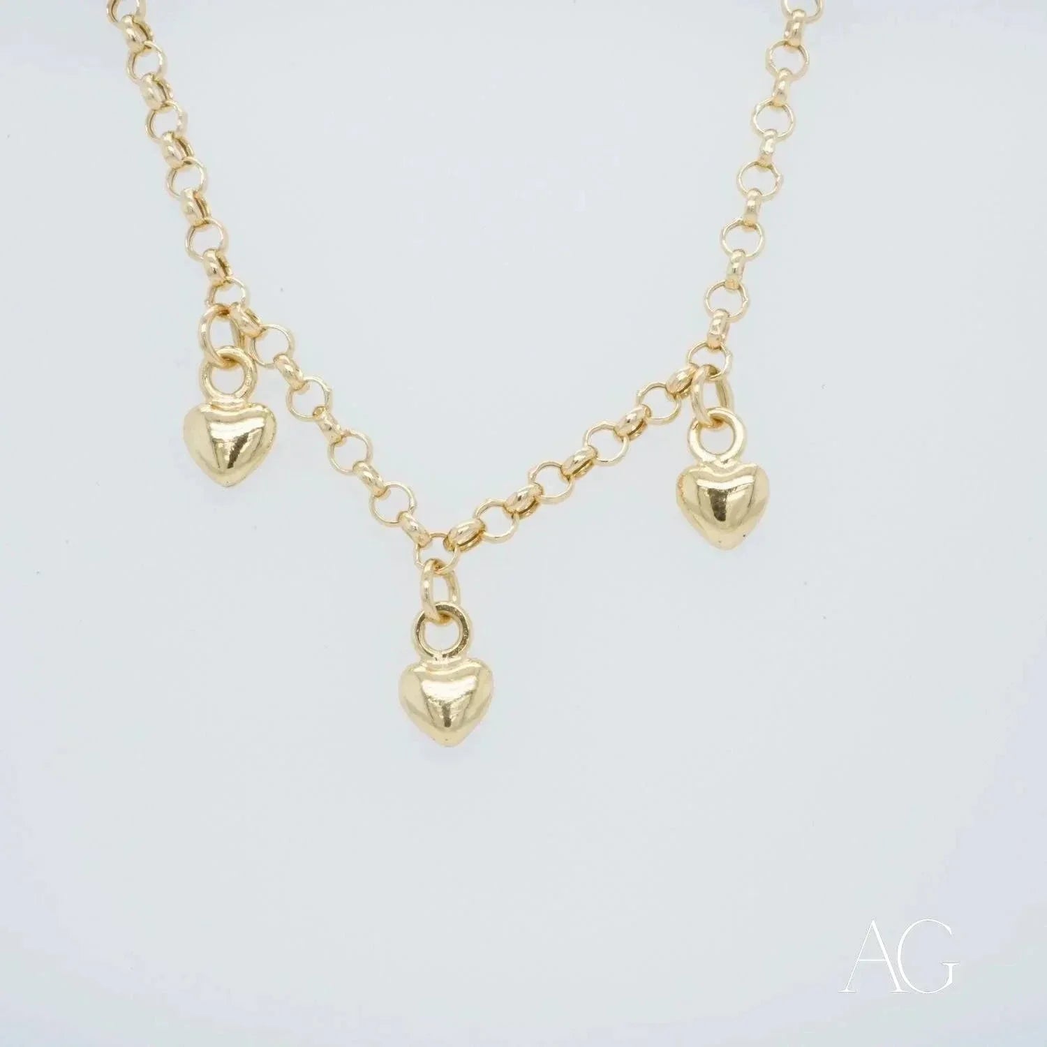 18k Gold Heart Charm Anklet for Women - Dainty Delicate Adjustable Ankle Bracelet - Perfect for Valentine's Day, Anniversary, Birthday Gifts & Everyday Wear