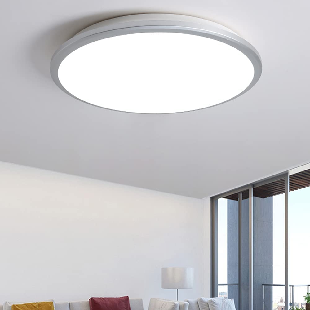 Dimmable 35W Round LED Flush Mount Ceiling Light with Remote Control - 3 Color Changing, Timer Function for Living Room, Bedroom, Dining Room - Modern Close to Ceiling Light Fixtures for Home & Office Lighting