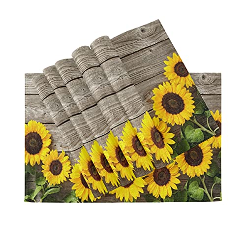 Sunflowers on Wooden