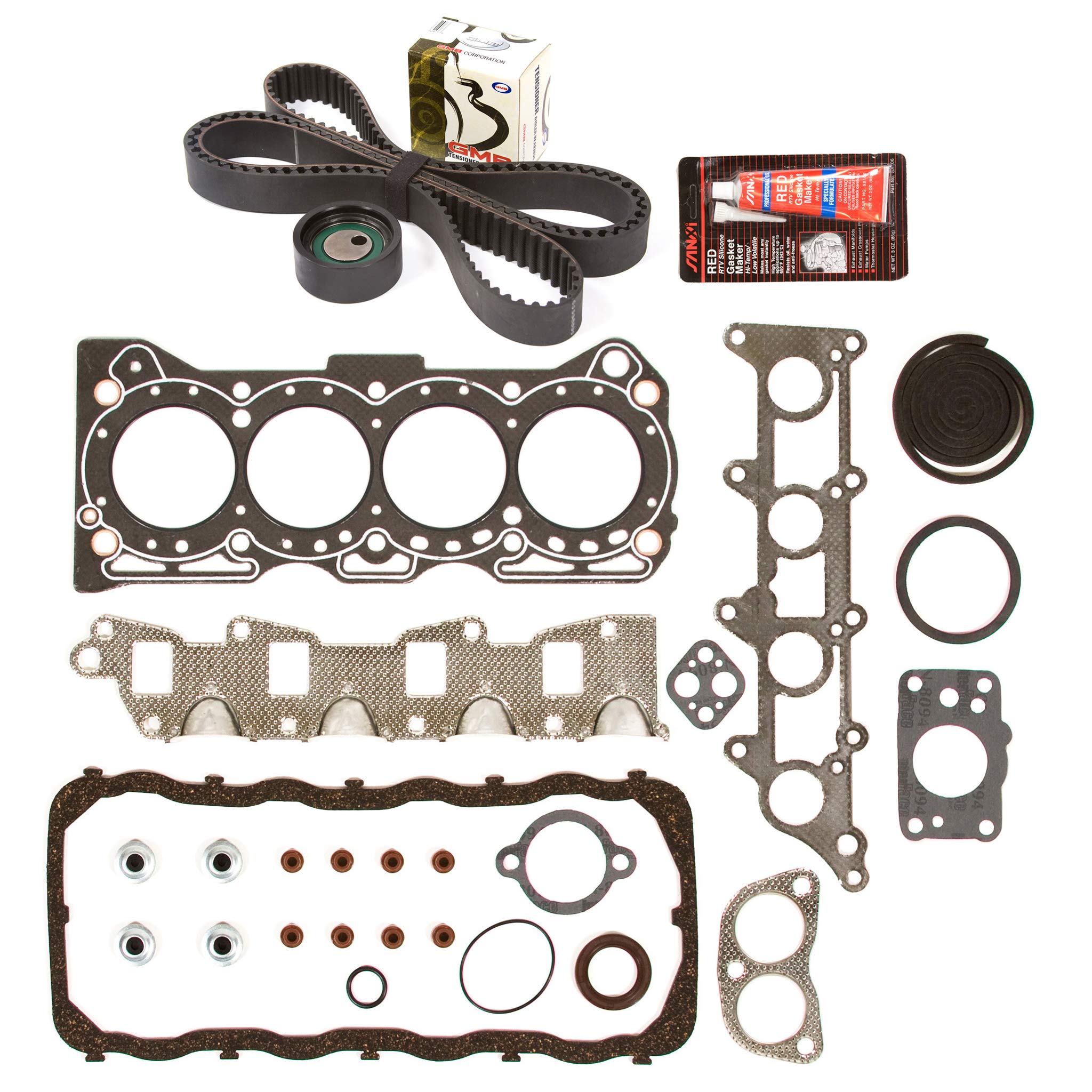MA-4216978164 Head Gasket Set & Timing Belt Kit Compatible with 1989-1995 Geo Tracker Suzuki Sidekick 1.6L G16KC Engine - Perfect for Engine Repair & Maintenance