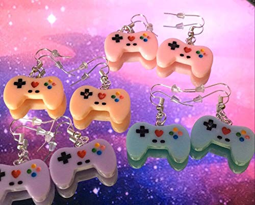 20 Pieces Colorful Game Controller Charms - Resin Pendants for DIY Jewelry Making - Perfect for Keychains, Necklaces, Bracelets & Gamer Gifts (Video Game Theme Accessories)