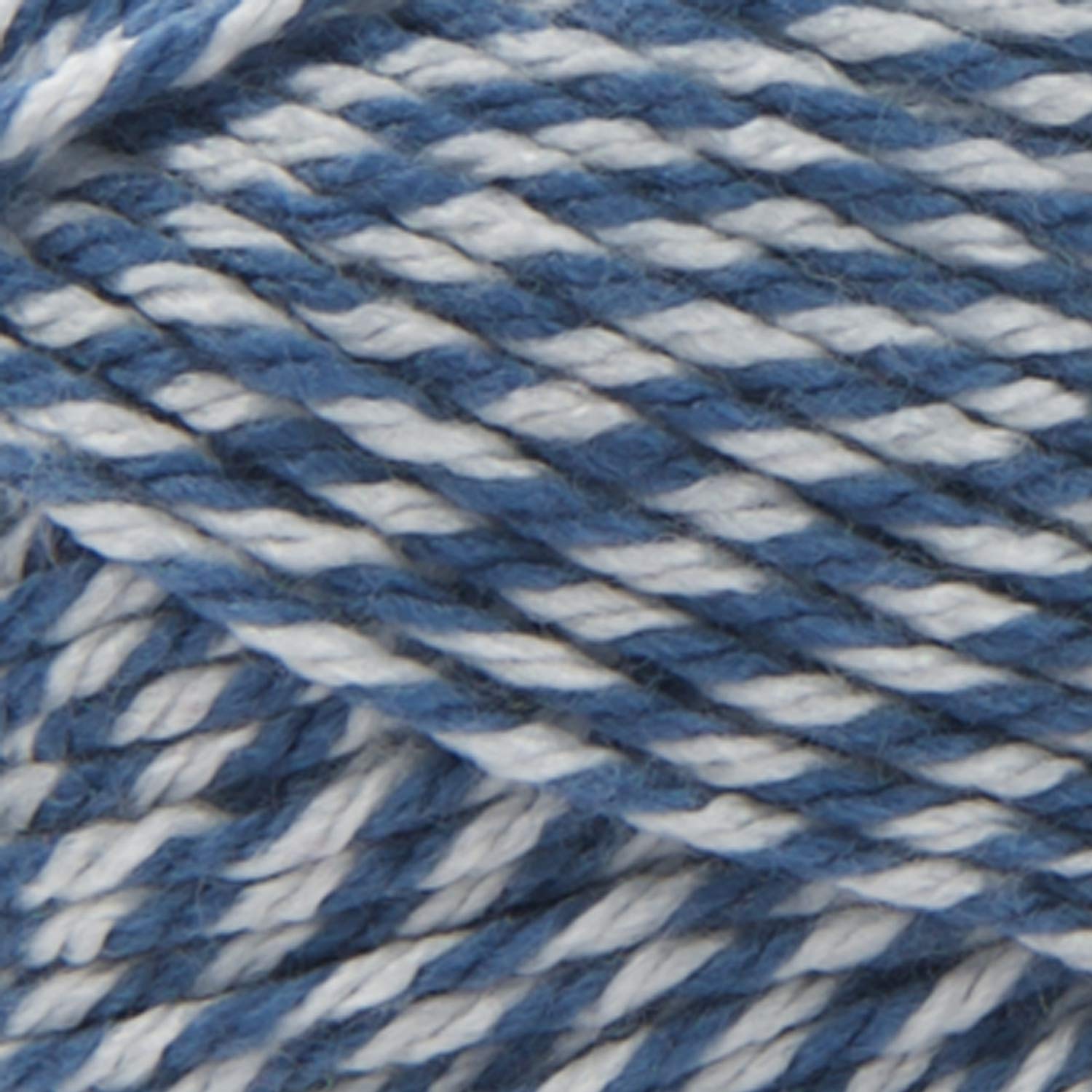 LION BRAND YARN COMPANY Premium Basic Stitch Yarn - Soft Blue & White Knitting Yarn for Crochet, Scarves, Blankets & DIY Crafts