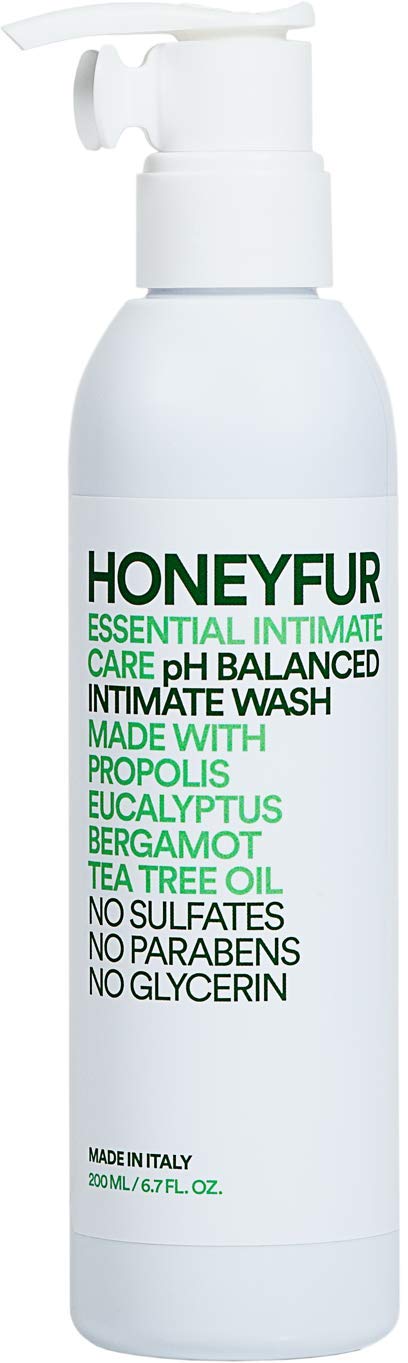 HONEYFUR pH Balanced Feminine Wash for Sensitive Skin | Natural Intimate Hygiene Cleanser | Sulfate & Paraben Free | Soothing & Refreshing Formula | 200ml (6.7 fl oz) | Gentle Daily Care for Women | Perfect for Post-Workout, Travel & Menstrual Cycle Comfort