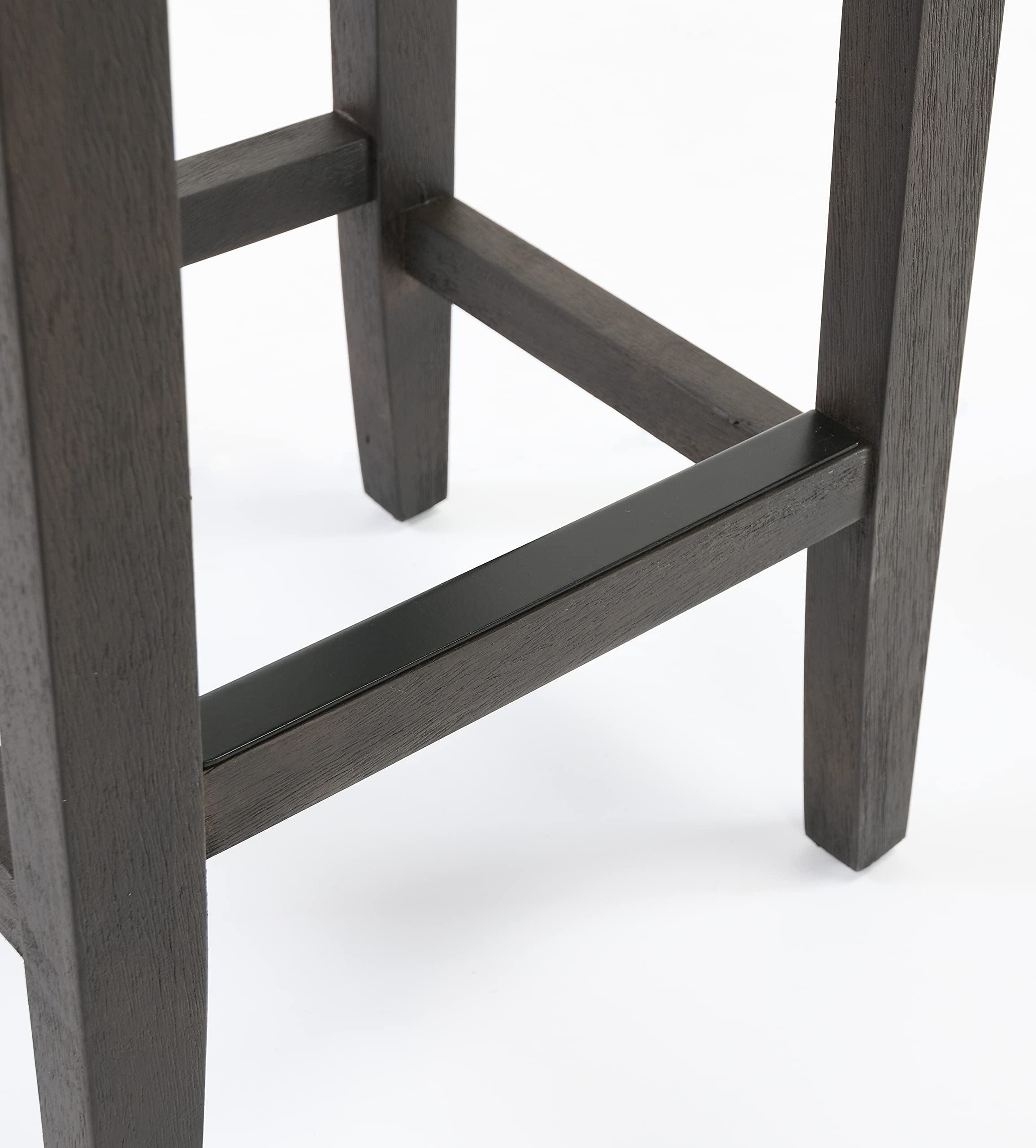 Kosas Home Lauri Backless Counter Stool with Vegan Leather Cushion - 26 Inch Bar Stool in Caramel & Dark Brown - Modern Kitchen Island & Breakfast Nook Seating