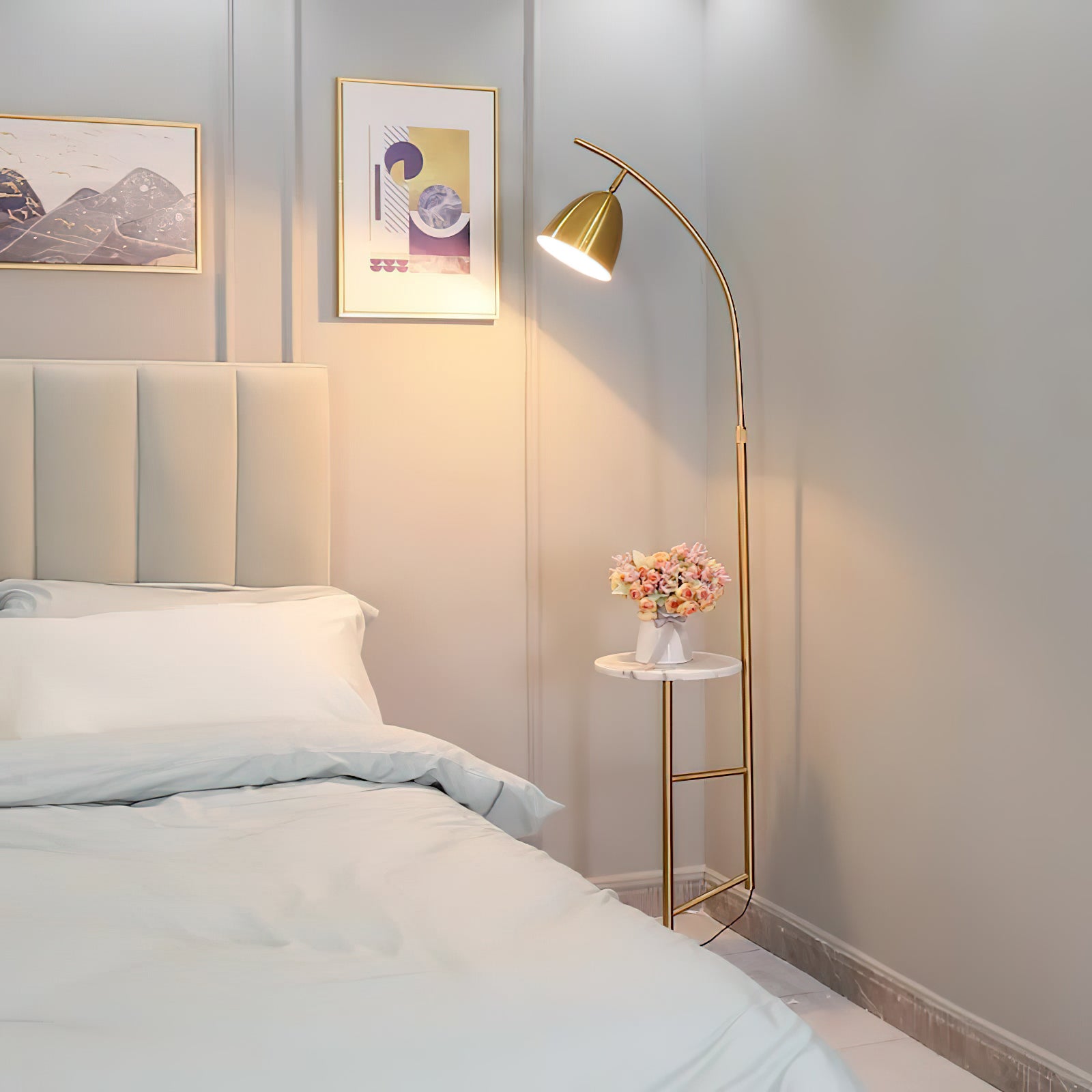 Modern LED Fishing Floor Lamp with Adjustable Brightness - Perfect for Reading, Living Room, and Bedroom Lighting