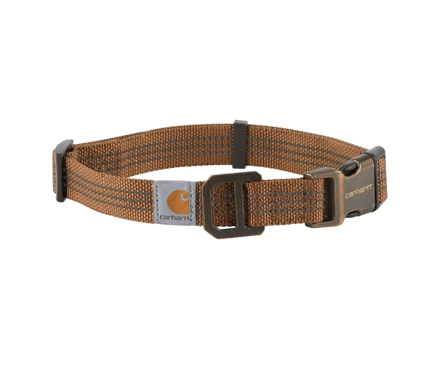 Durable Carhartt Brown Dog Collar for Working Dogs - Heavy Duty Nylon Collar for Hunting, Training & Outdoor Adventures