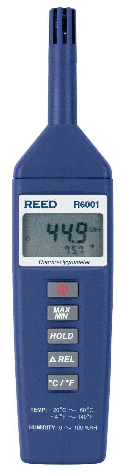 REED Instruments R6001 Digital Thermo-Hygrometer - Accurate Temperature & Humidity Monitor for Home, Office, and Industrial Use
