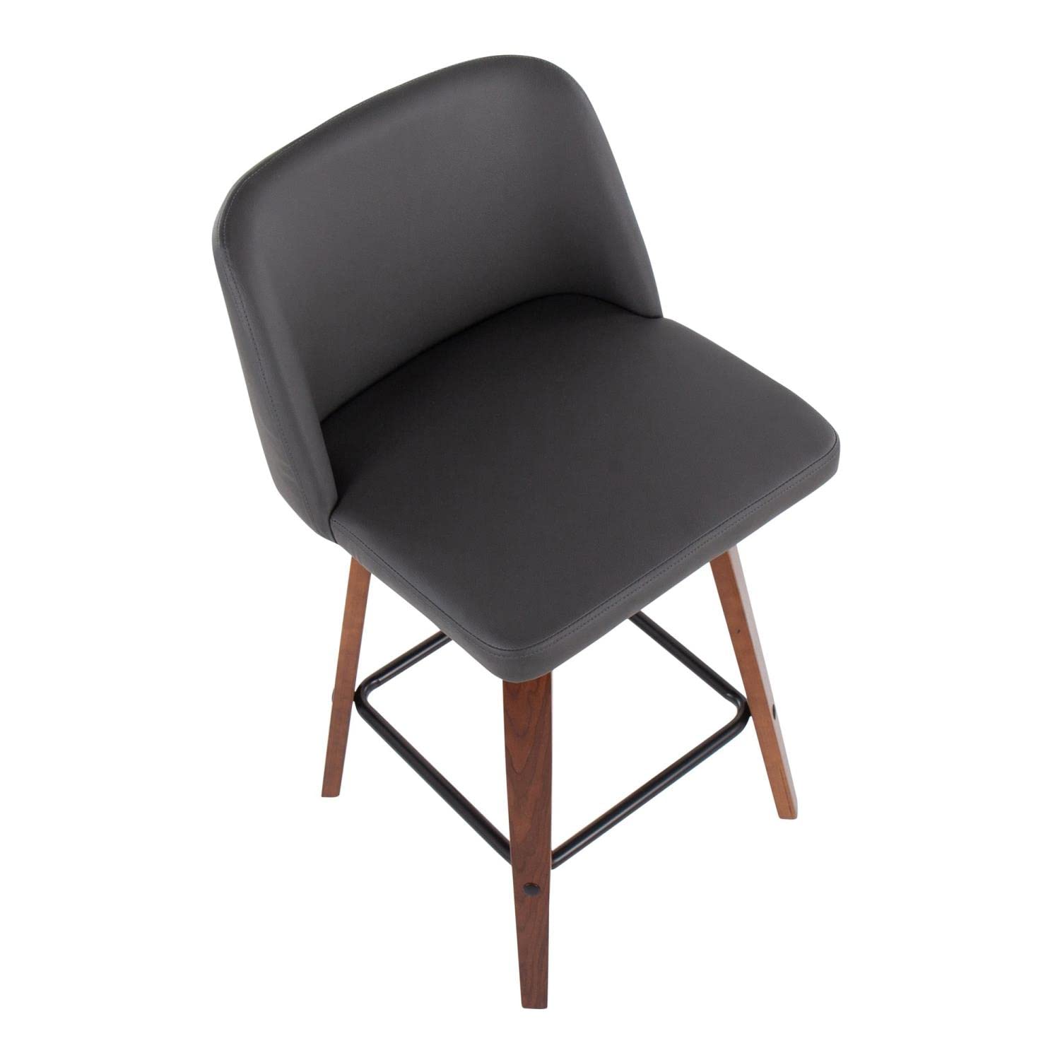 LumiSource Toriano Counter Stools Set of 2 - Modern Kitchen Counter Height Chairs & Bar Stools for Kitchen Island, Breakfast Bar, and Dining Area