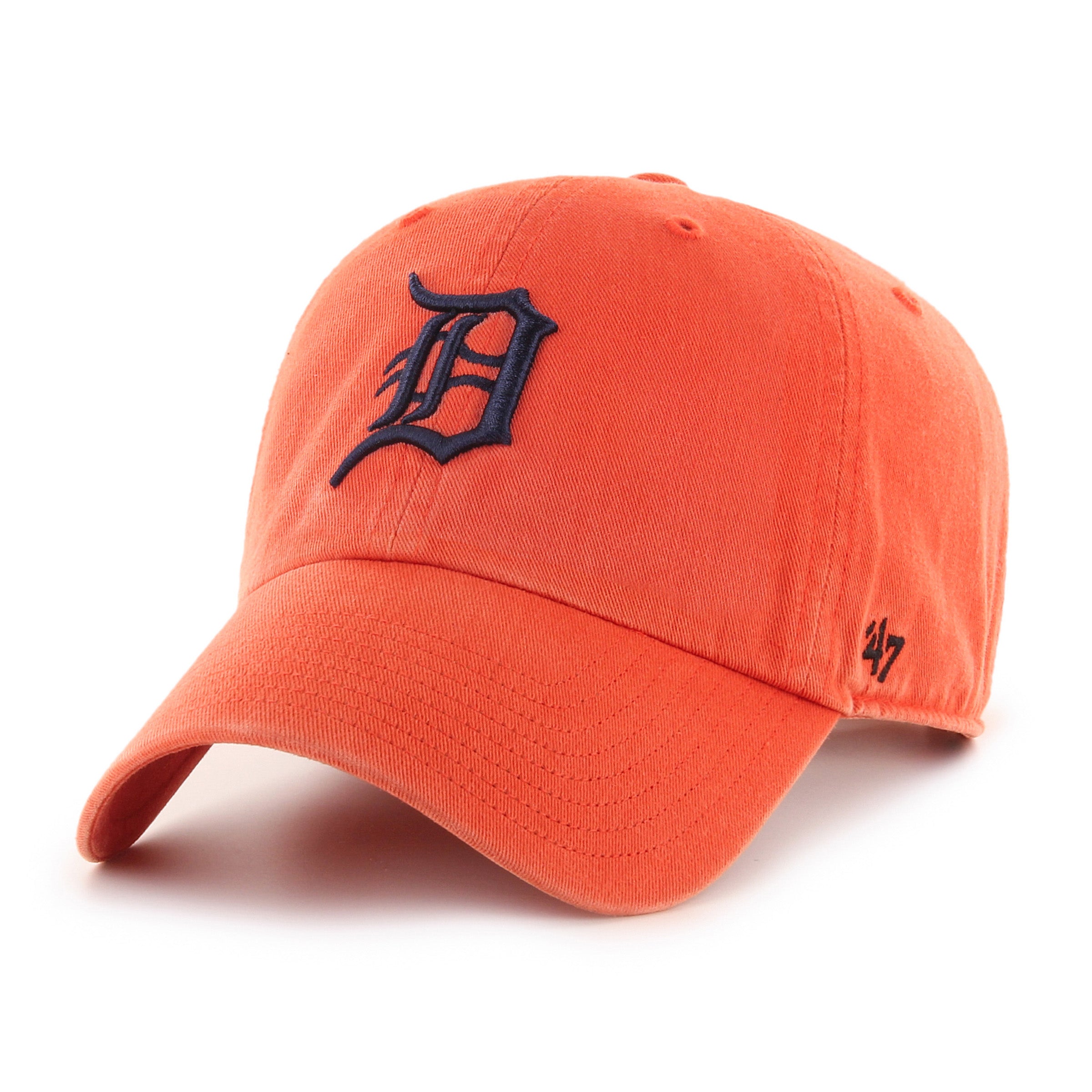 47 Brand Detroit Tigers Cleanup Adjustable Baseball Cap - Orange | MLB Officially Licensed Hat for Men & Women | Perfect for Games, Tailgating & Casual Wear