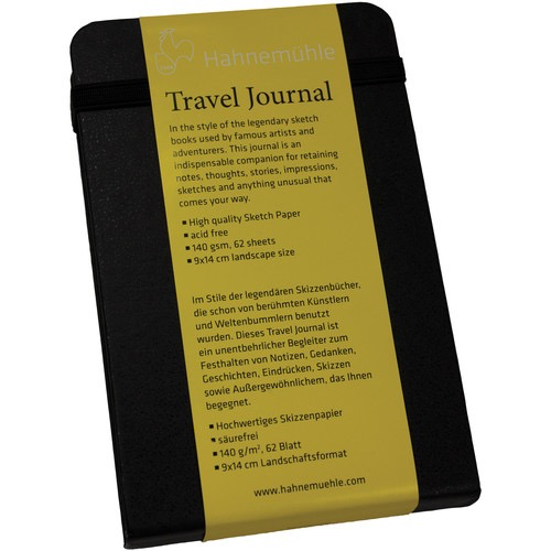 Hahnemühle Travel Journal - 3.5 x 5.5 Inch Landscape Notebook with 62 Sheets | Perfect for Sketching, Journaling & Outdoor Adventures | Portable Watercolor Paper for Artists & Travelers