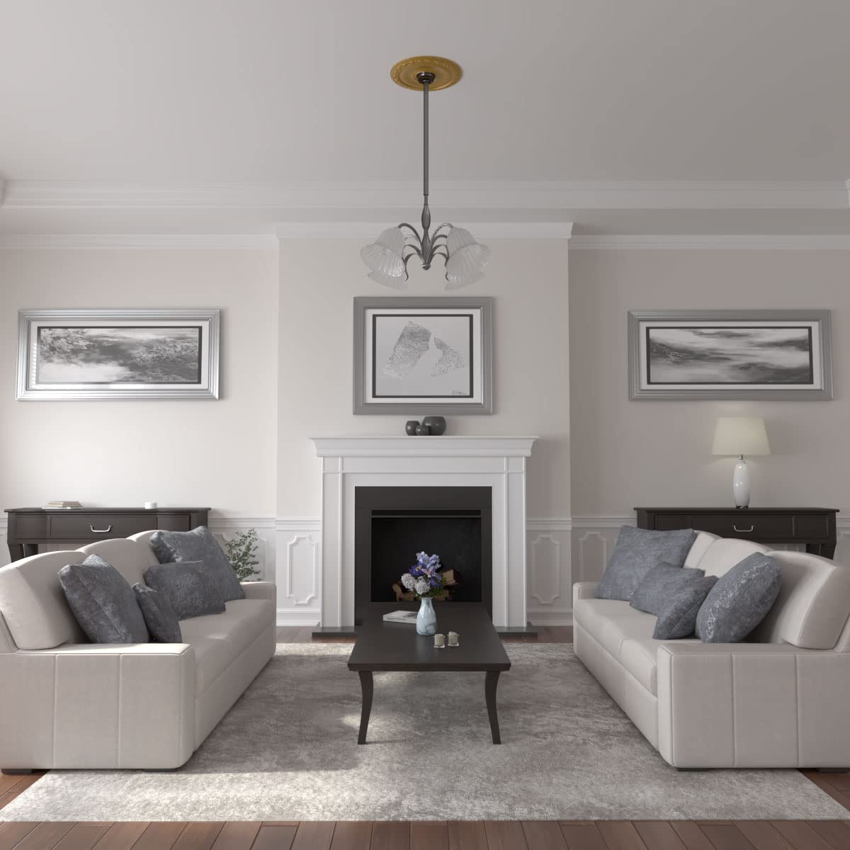 Ekena Millwork CM20JAPGS Jackson 20 Inch Ceiling Medallion - Hand-Painted Pharaohs Gold Finish, 20