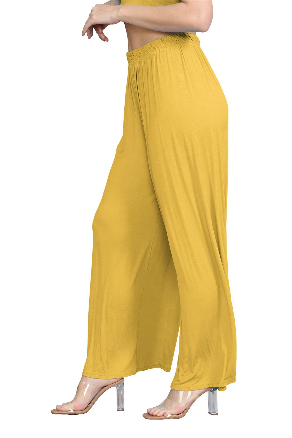 Janisramone® Women's High Waisted Wide Leg Palazzo Pants - Elegant & Versatile Casual Dress Pants for Office, Travel & Everyday Wear