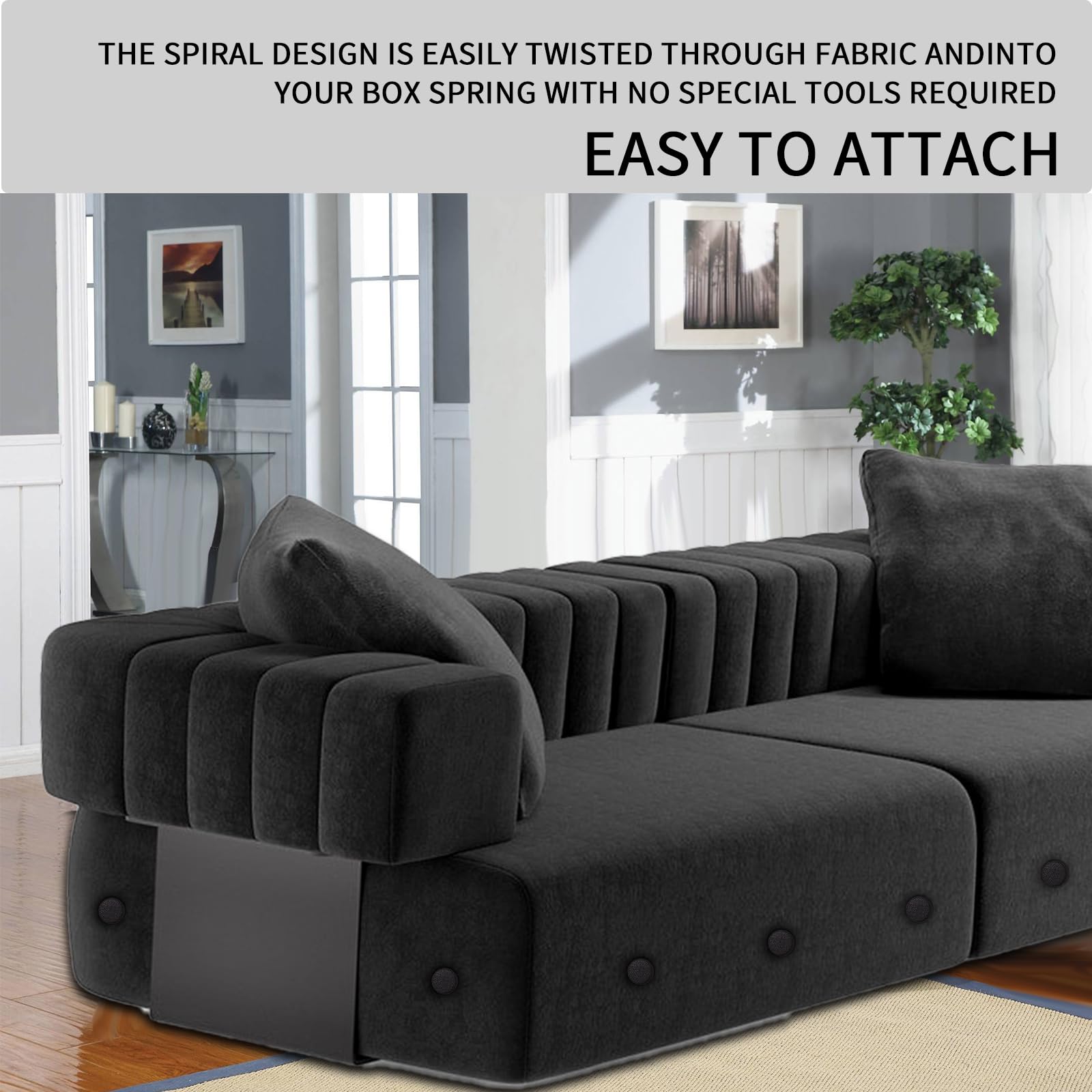 12-Pack Dark Brown Upholstery Twist Pins for Sofa Covers, Slipcovers & Bed Skirts - Heavy Duty Fabric Tacks for Home Decor & Furniture Protection - Perfect for Living Room, Bedroom & DIY Projects