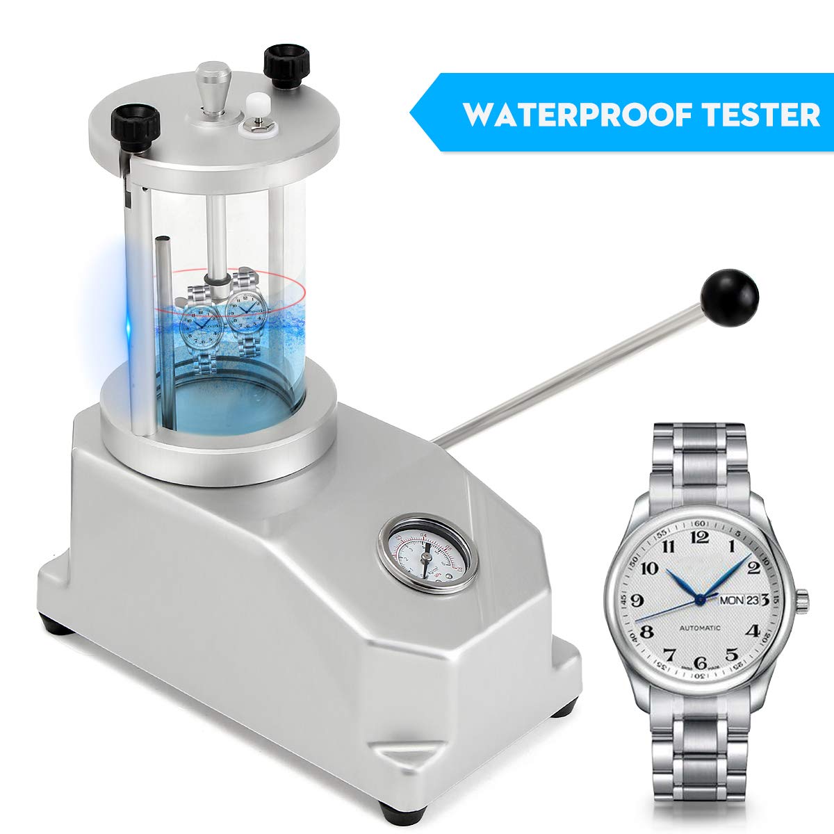 Waterproof Watch Tester Tool - 6 ATM Pressure Detector for Diving & Swimming Watches | Multifunctional Watch Accessory Tester for Water Resistance Testing