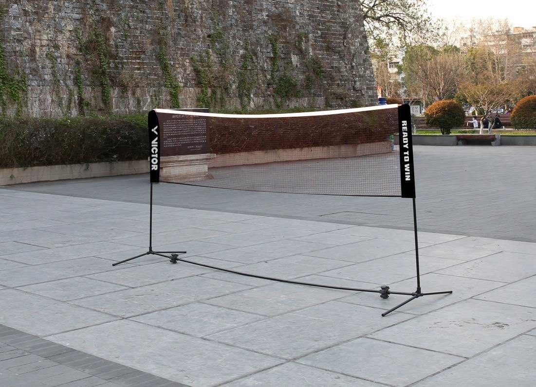 Victor C 7041C Portable Badminton Net Set - Lightweight & Easy Setup for Indoor/Outdoor Play - Perfect for Backyard, Beach, Park & Gym Games