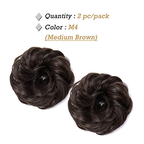 Messy Bun Hair Extension for Curly Hair - Clip-in Updo Hairpiece for Women | Perfect for Weddings, Parties & Everyday Styling