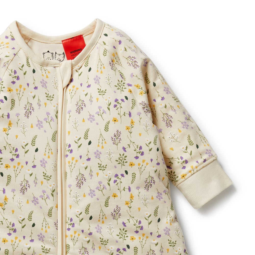 Bella Floral Organic Cotton Long Sleeve Baby Sleeping Bag 2.5 TOG - Soft & Breathable for Newborns & Infants - Perfect for Nursery, Daycare & Cozy Winter Nights