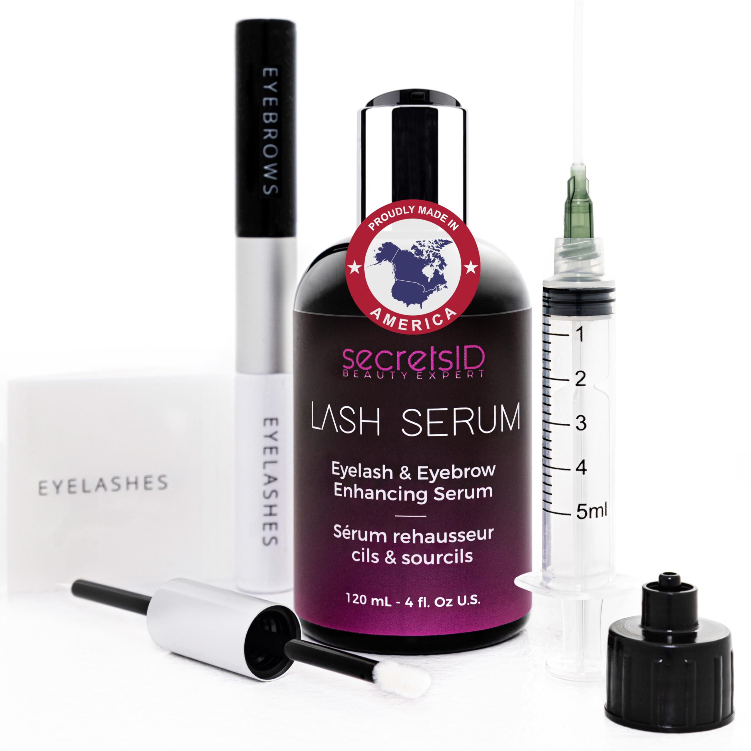Natural Eyelash & Eyebrow Growth Serum - 15 Dual-Ended Tubes (120ml) for Longer Lashes & Thicker Brows - Fast-Acting Lash Enhancer for Daily Beauty Routine & Special Occasions