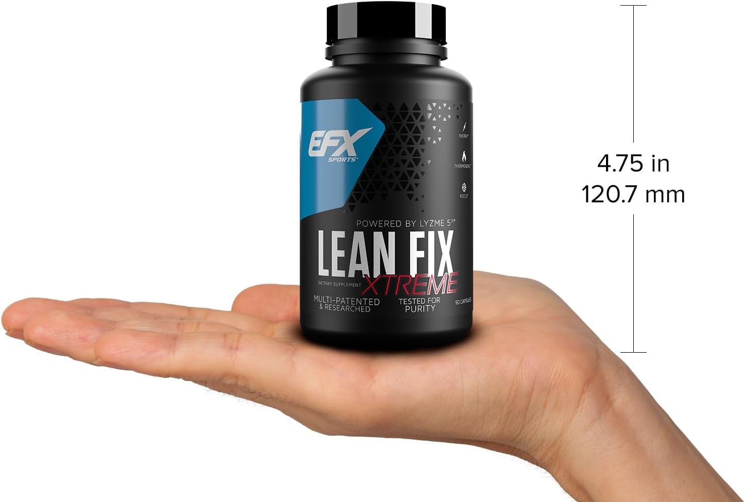 EFX Sports Lean Fix Xtreme Fat Burner & Metabolism Booster - 90 Capsules for Weight Loss, Energy & Appetite Control - Perfect for Gym, Workout & Fitness Routines