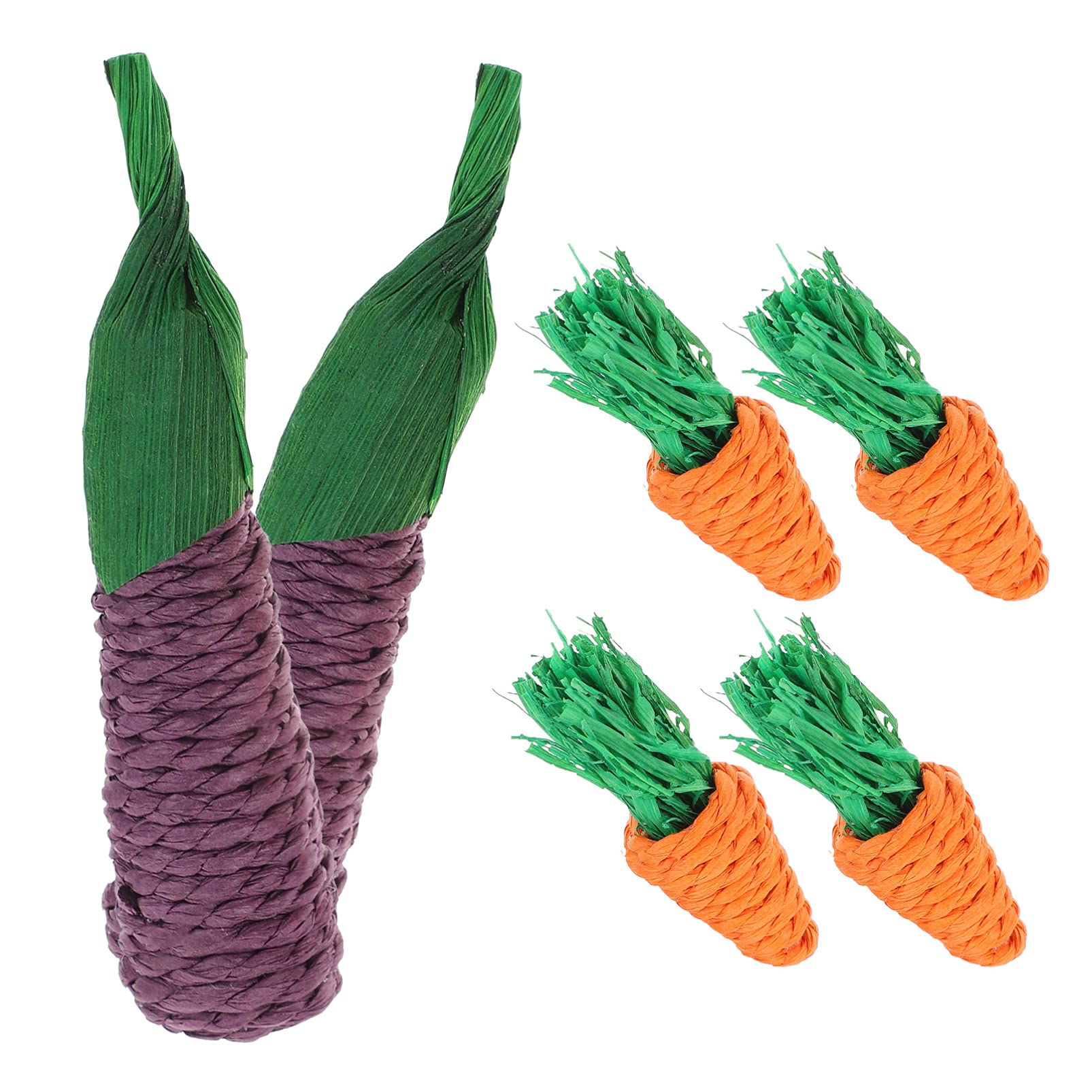 Balacoo 6-Pack Natural Grass Chew Toys for Hamsters, Rabbits & Small Pets - Safe Teething & Biting Blocks for Bunnies, Rats & Dogs - Perfect for Cage Enrichment & Dental Health