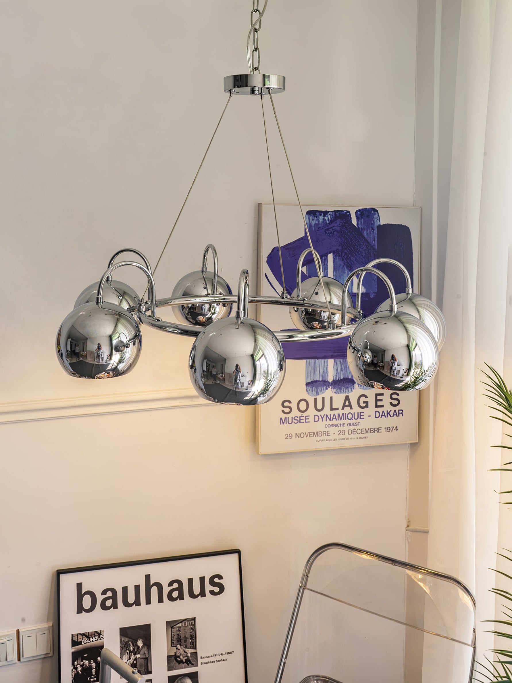 Eyeball Chandeliers - Unique Gothic Halloween Decor for Home, Party & Haunted House Lighting - Spooky Eyeball Ceiling Light Fixture for Living Room, Dining Room & Bedroom