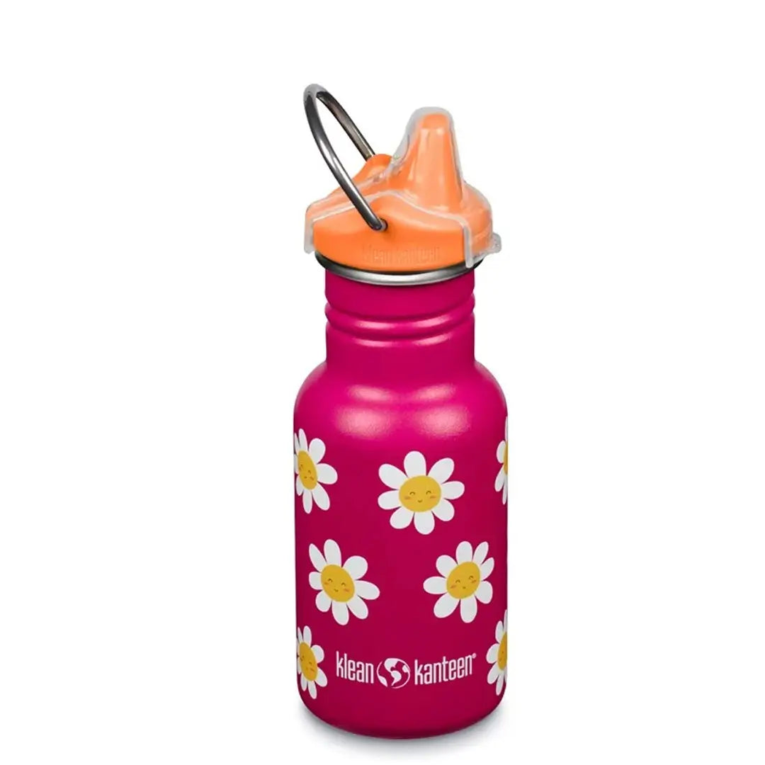 Klean Kanteen Kid Classic Stainless Steel Sippy Cup 12oz - BPA Free, Leak Proof Water Bottle for Toddlers - Perfect for School, Travel & Outdoor Activities