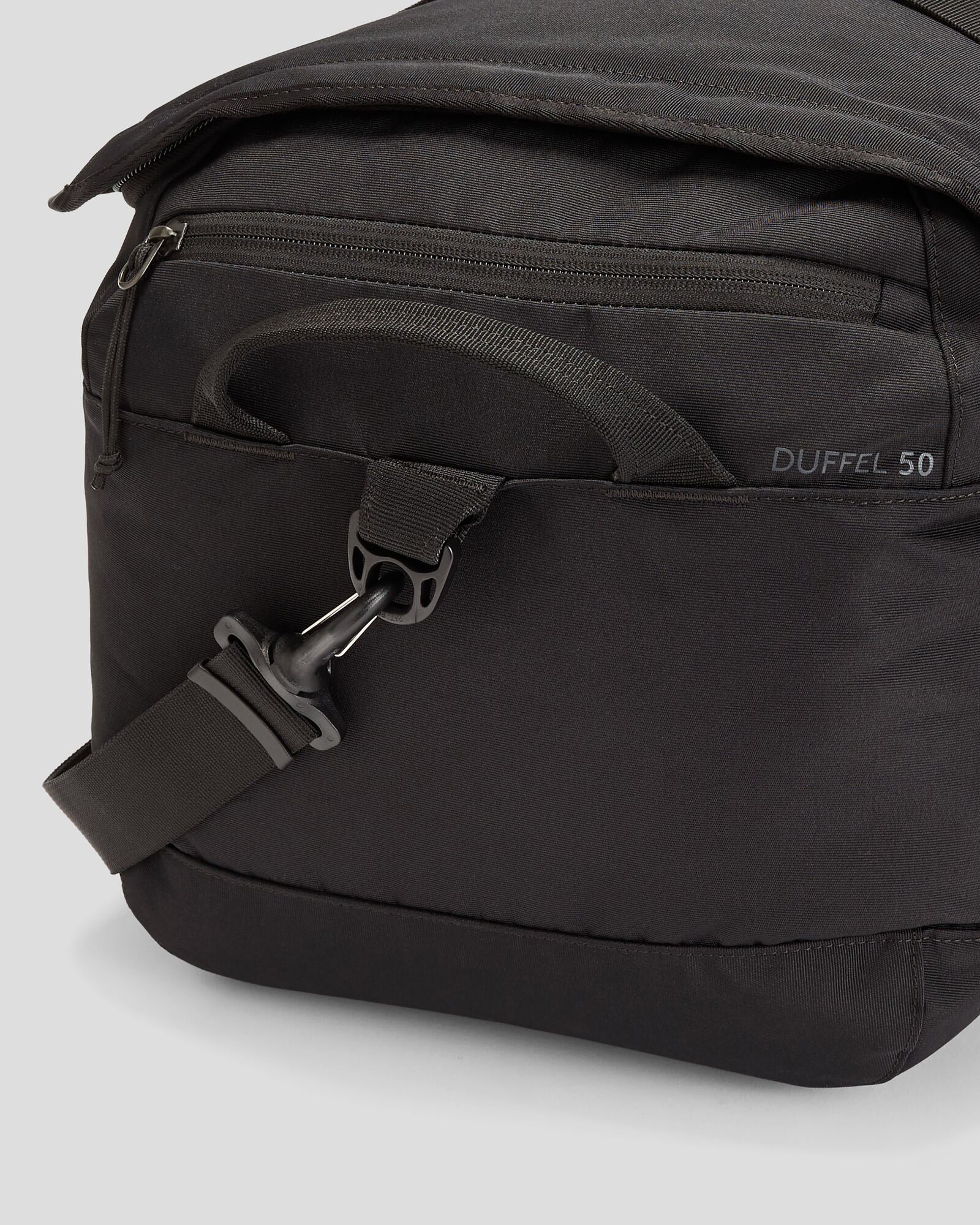 Indus Base 70L Black Stingray Duffle Bag - Large Travel Duffel for Camping, Gym & Weekend Getaways