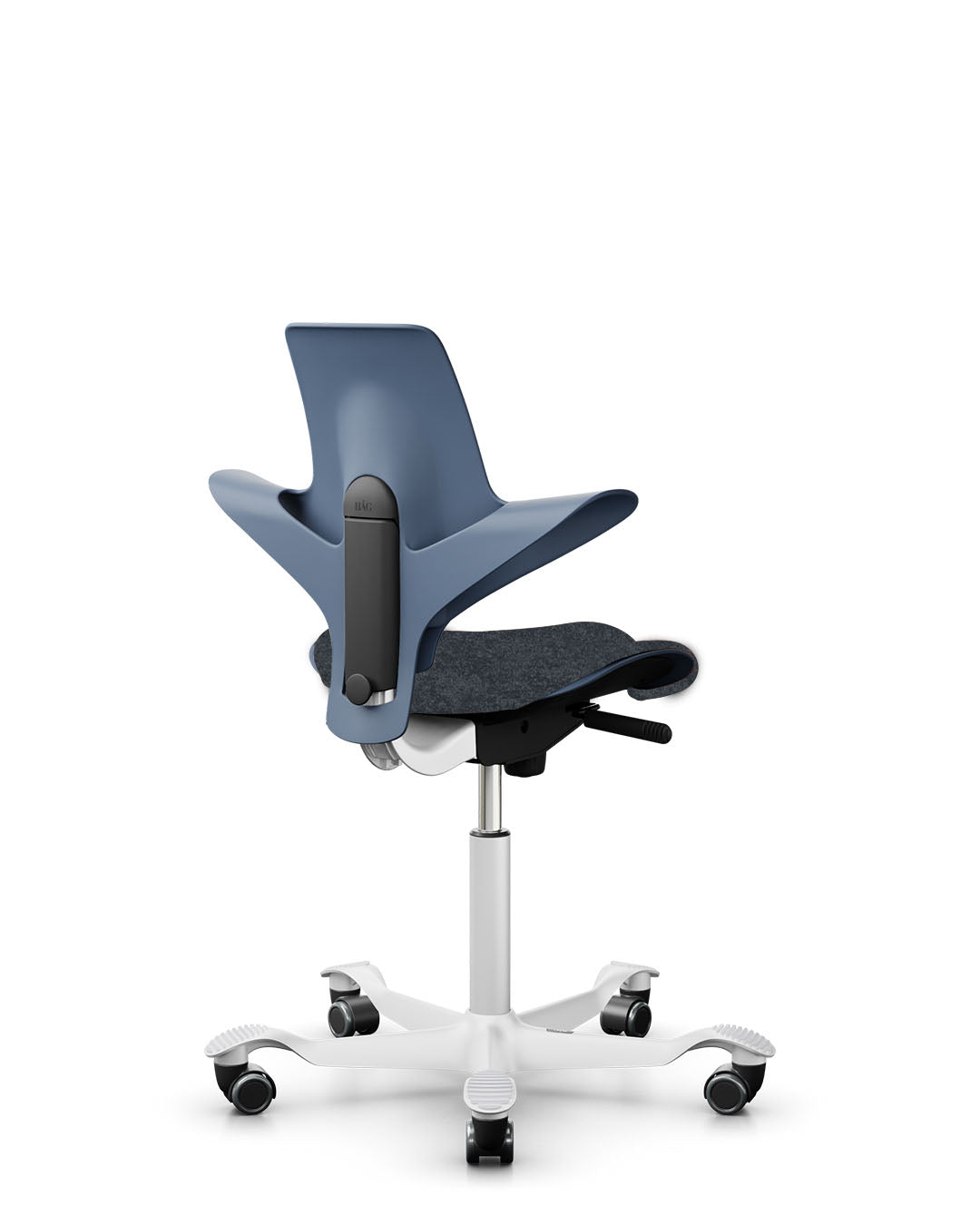 HÅG Capisco Puls 8020 Ergonomic Office Chair - Blueberry ARDA Fabric by Kvadrat | Adjustable Height & Tilt for Home & Workspace Comfort