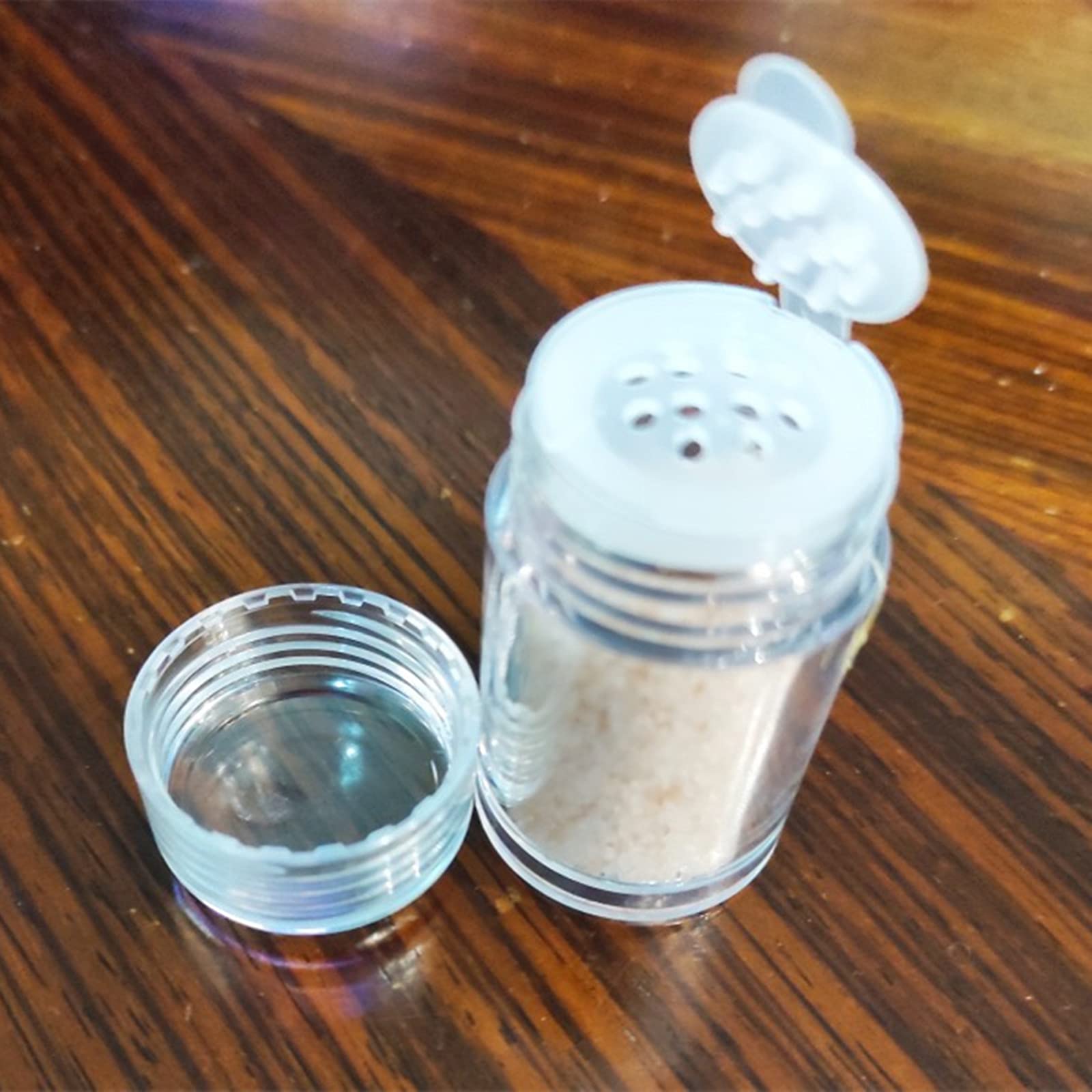 6-Pack 10ml Clear Empty Cosmetic Powder Jars - Refillable Travel Containers for Loose Powder, Glitter & Eyeshadow | Perfect for Makeup Artists & Travelers