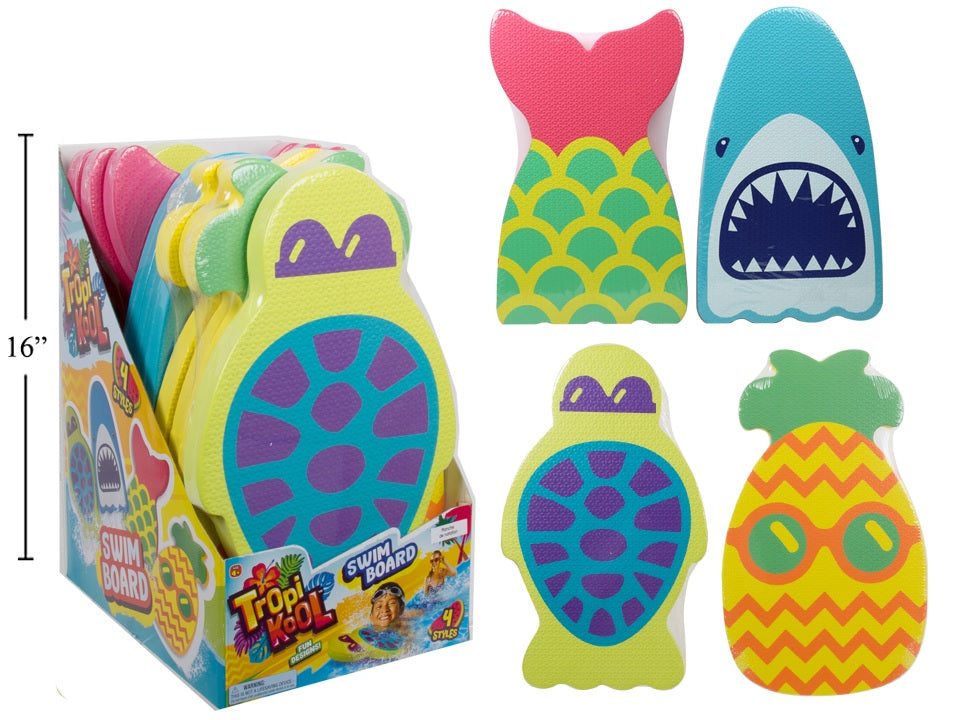 Ja Ru 16-Inch TropiKool Swim Board for Kids - Fun Pool Float & Water Toy for Beach, Swimming Pools & Summer Activities