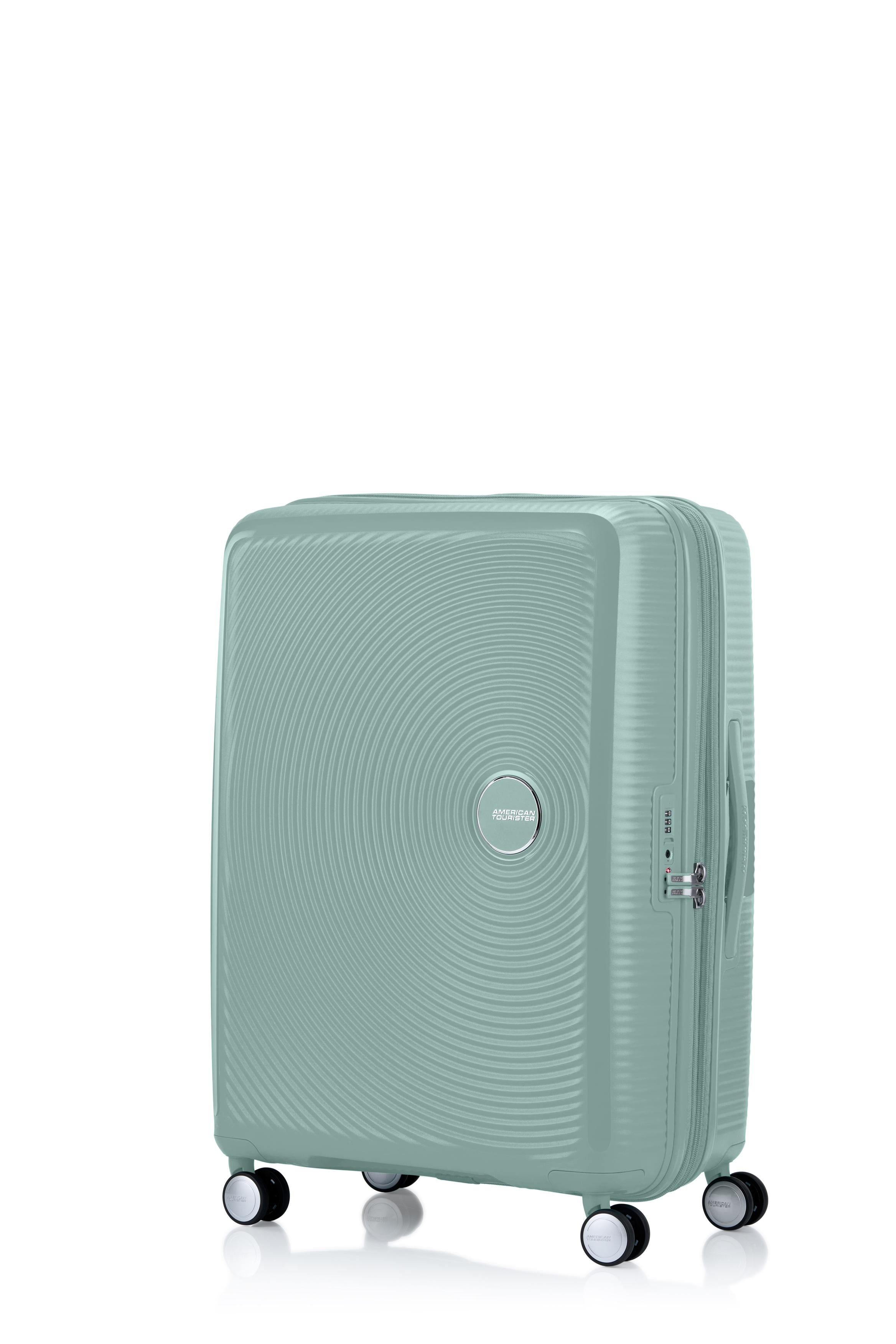 American Tourister 69cm Curio 2.0 Spinner Luggage - Urban Green Hardshell Suitcase for Travel, Business & Vacation | Lightweight & Durable Carry-On Bag