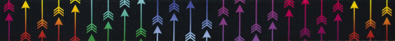 Country Brook Design - Vibrant Colorful Arrows Polyester Webbing for DIY Crafts, Dog Collars, and Outdoor Gear Accessories