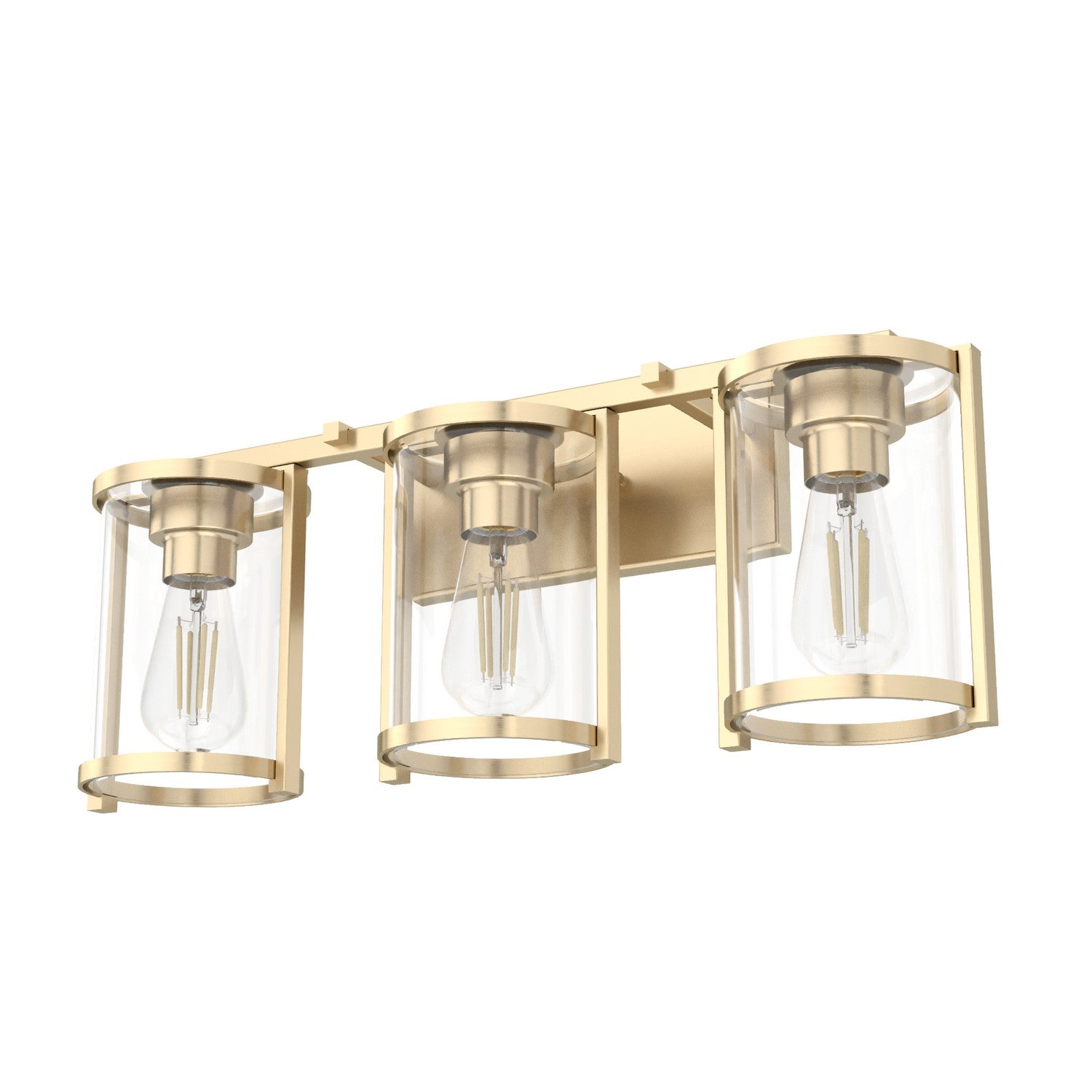 Astwood Three Light Vanity in Alturas Gold - Modern Bathroom Lighting Fixture for Makeup & Shaving - Perfect for Master Bath, Powder Room & Dressing Areas