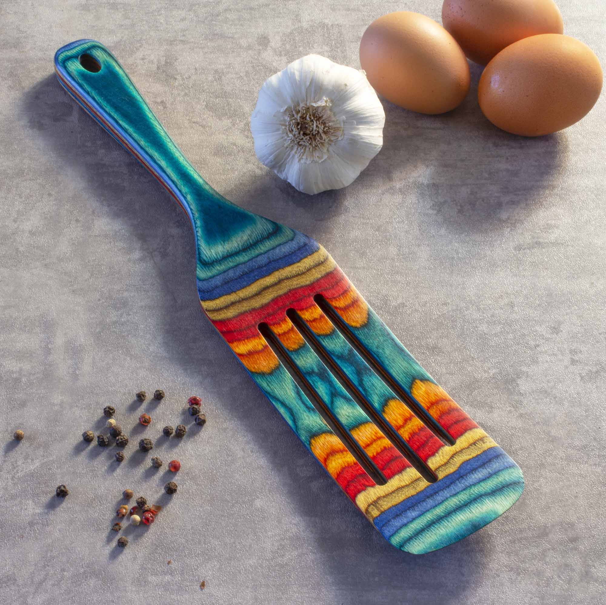Baltique® Montego Bay Collection Spurtle - 13 Inch Wooden Stirring Tool for Cooking, Baking & Mixing - Perfect for Sauces, Soups & Pancakes