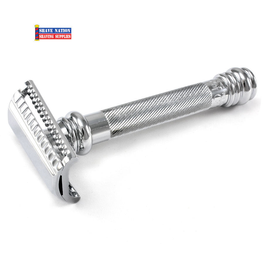 Merkur 39C Sledge Hammer Slant Bar Safety Razor for Men - Heavy Duty Double Edge Razor with Long Handle for Close Shaving - Perfect for Wet Shaving & Beard Grooming at Home or Travel